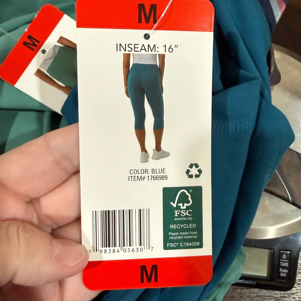 32 Degrees Cool Women Cropped Legging Blue Teal High Rise Side Pockets M 1766989 - Picture 5 of 6